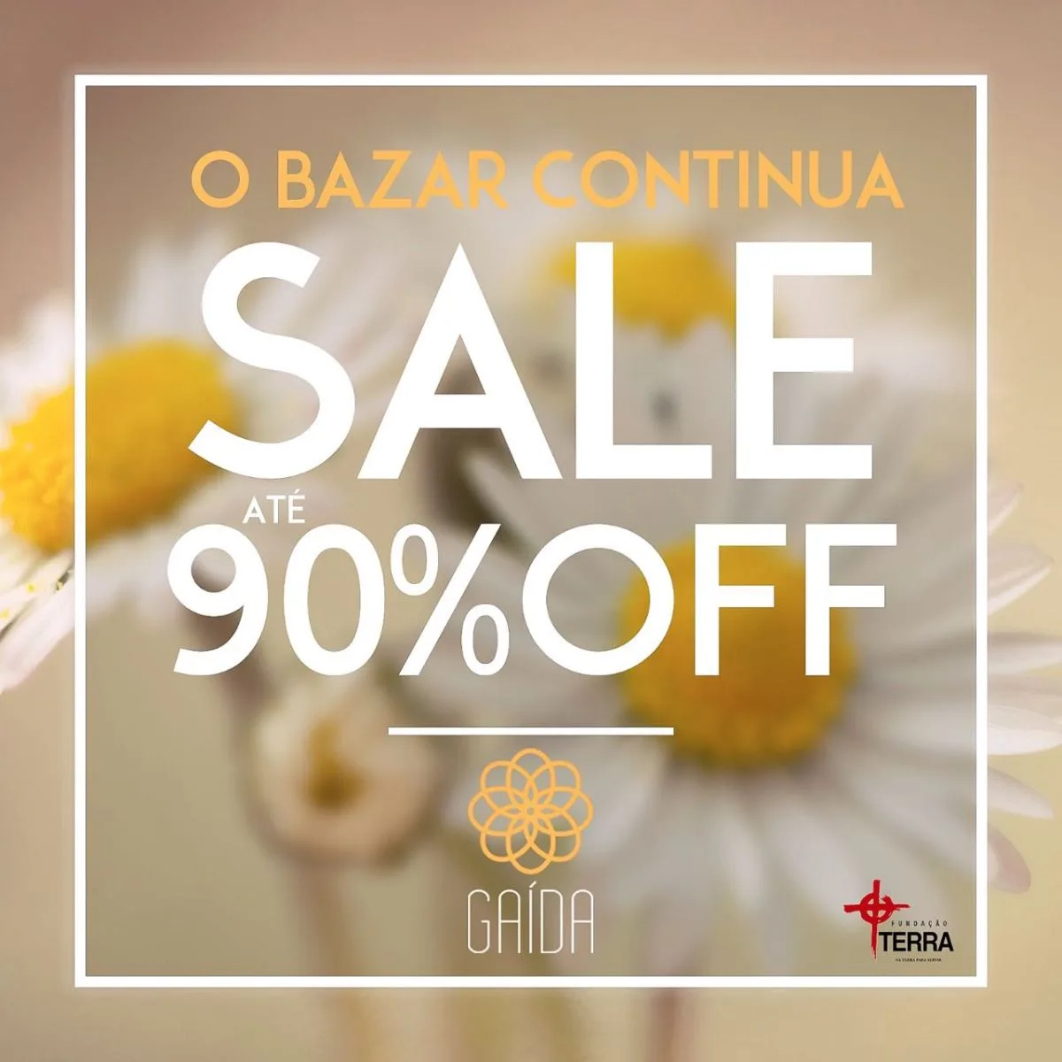 O bazar continua e vai ajudar Fundação Terra