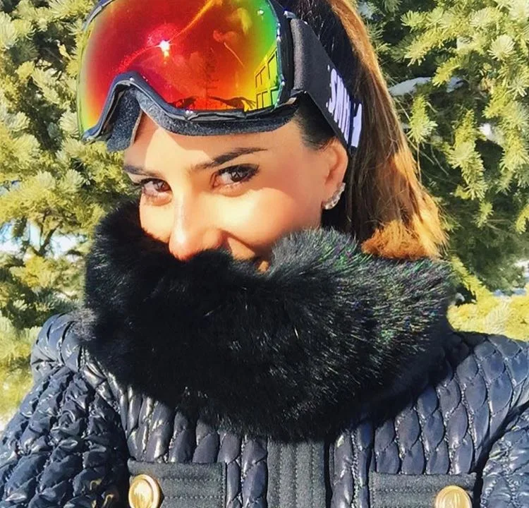 Nicole Pinheiro em temporada de esqui