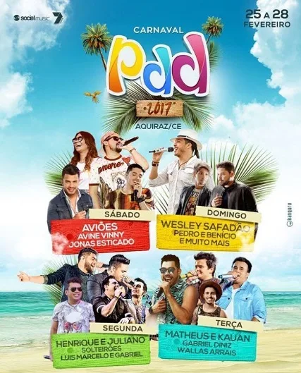 Calendário do PDD 2017