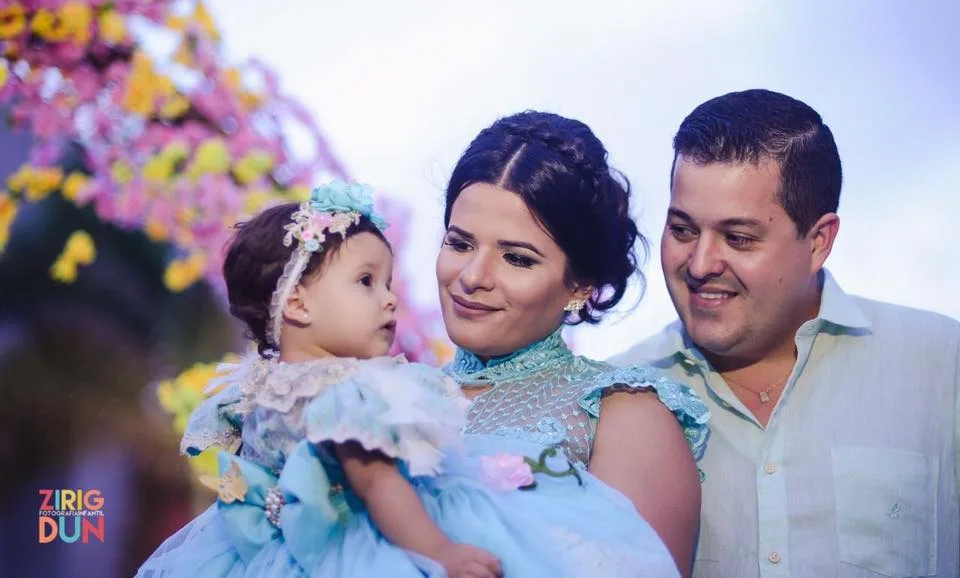 Wanadia Martins e João Paulo festejam 1 ano da filha