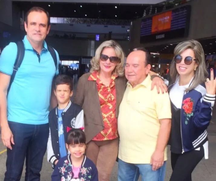 Com a família nos EUA