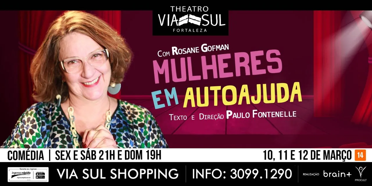 Rosane Gofman chega a Fortaleza com espetáculo