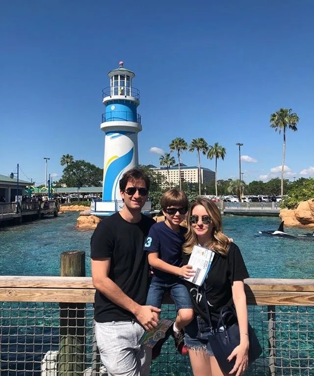 Em Orlando com a família