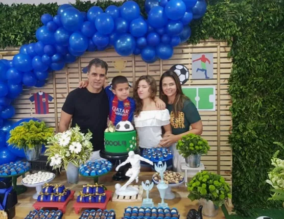 Aniversário em tom de futebol