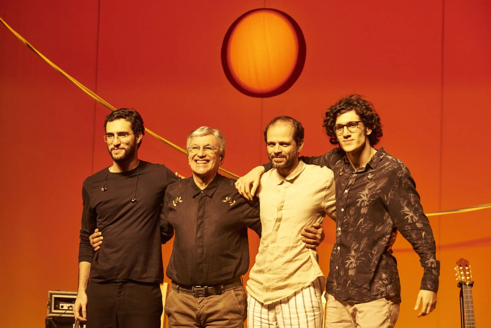 Caetano e filhos em show em Fortaleza