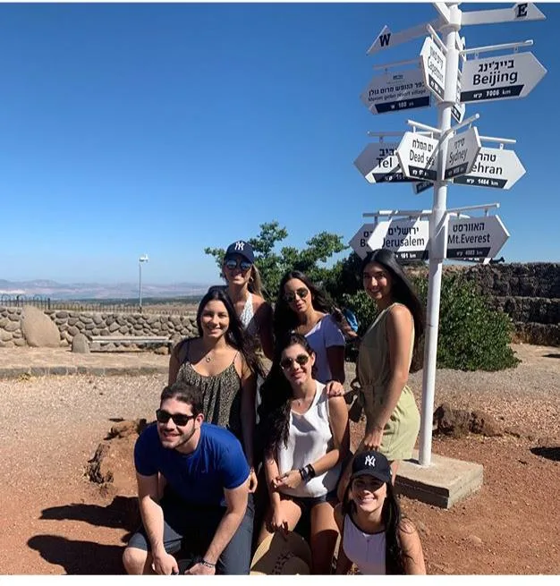 Com a família em Israel