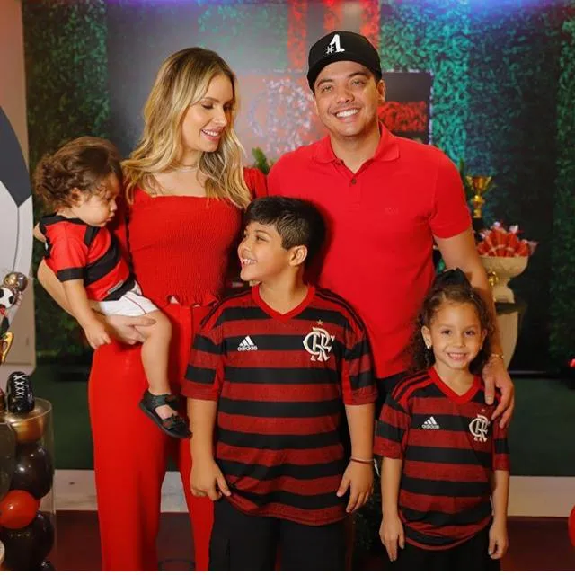 Thyane e Wesley armam festa para Yhudy