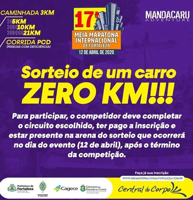 Vem aí a 17ª Meia Maratona Internacional de Fortaleza