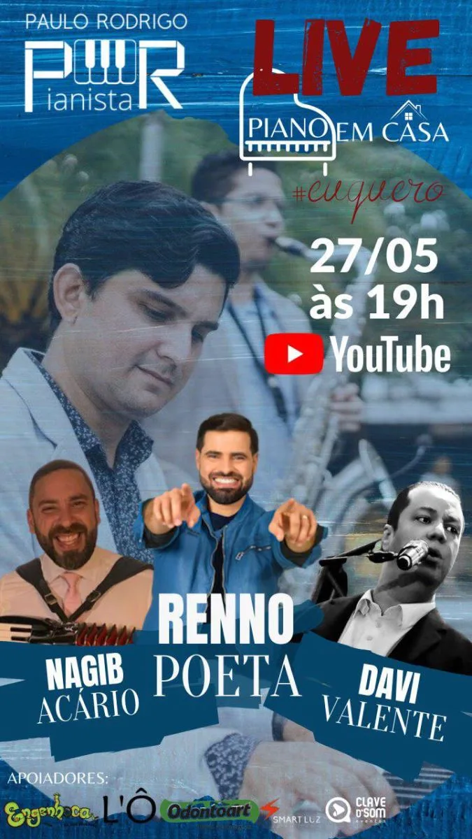 Paulo Rodrigo realiza a live Piano em Casa