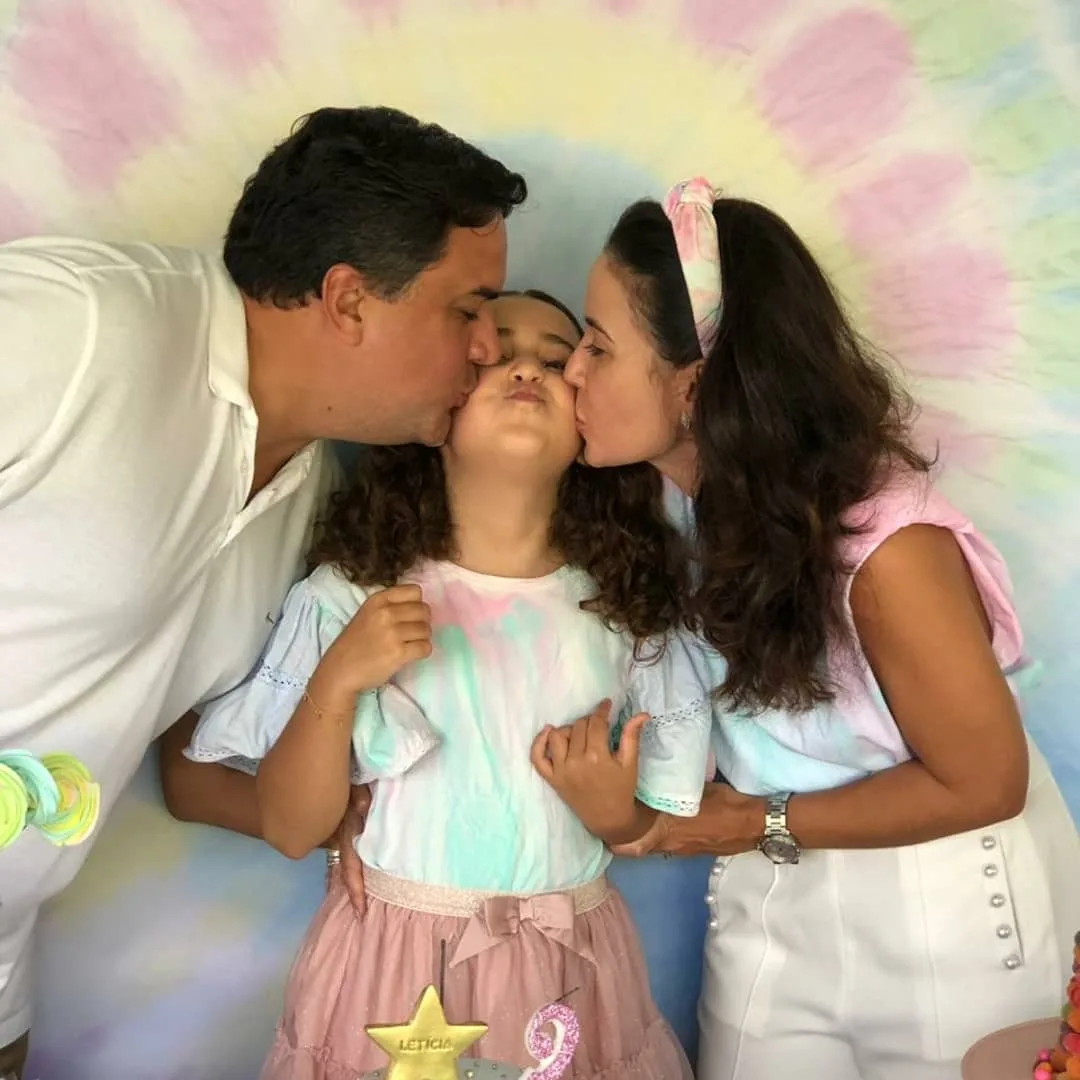 Claudiana Loureiro e Rodrigo Loureiro festejam nove anos de Letícia