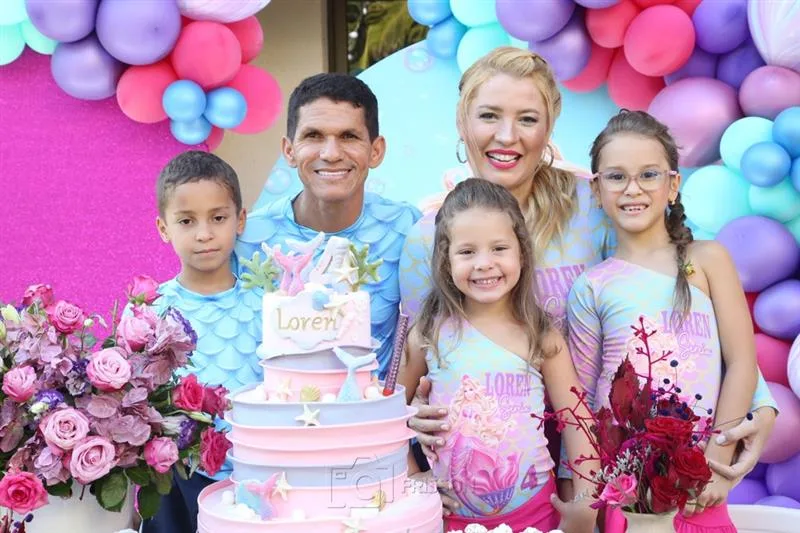 Natália Varela e Magno Alves festejam 4 anos da filha Loren