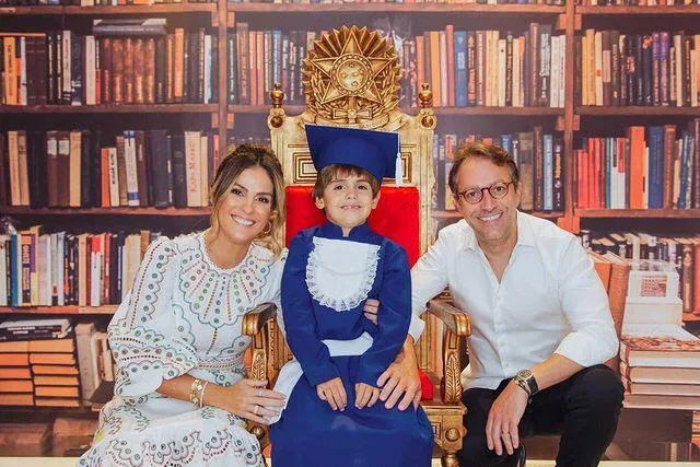 Mariana Mota e Francisco Marinho armaram festa de ABC familiar