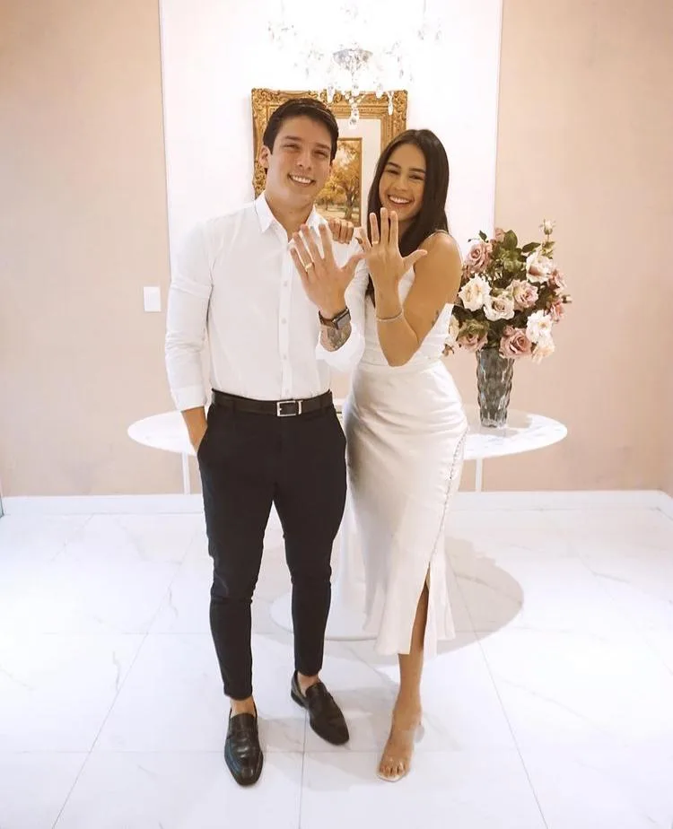 Maria Brasileiro e Edson Neto tornam-se marido e mulher no civil