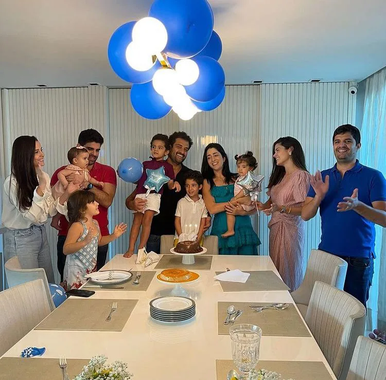 Guilherme Becco festeja 3.9 em família