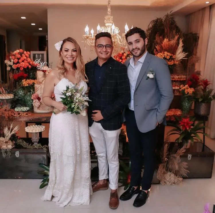 Solange Almeida e Monilton Moura em foto inédita de seu casamento
