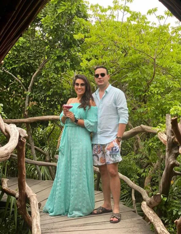 Janaína Oliveira e Pedro Luã aproveitam férias em Tulum