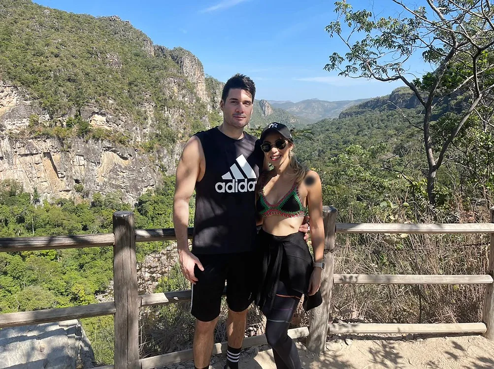 Larissa e Paulo Sérgio Porto desfrutam dos encantos da Chapada dos Veadeiros