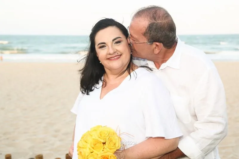 Flora e José Nilton Lima renovam votos de amor eterno na celebração das Bodas de Pérola