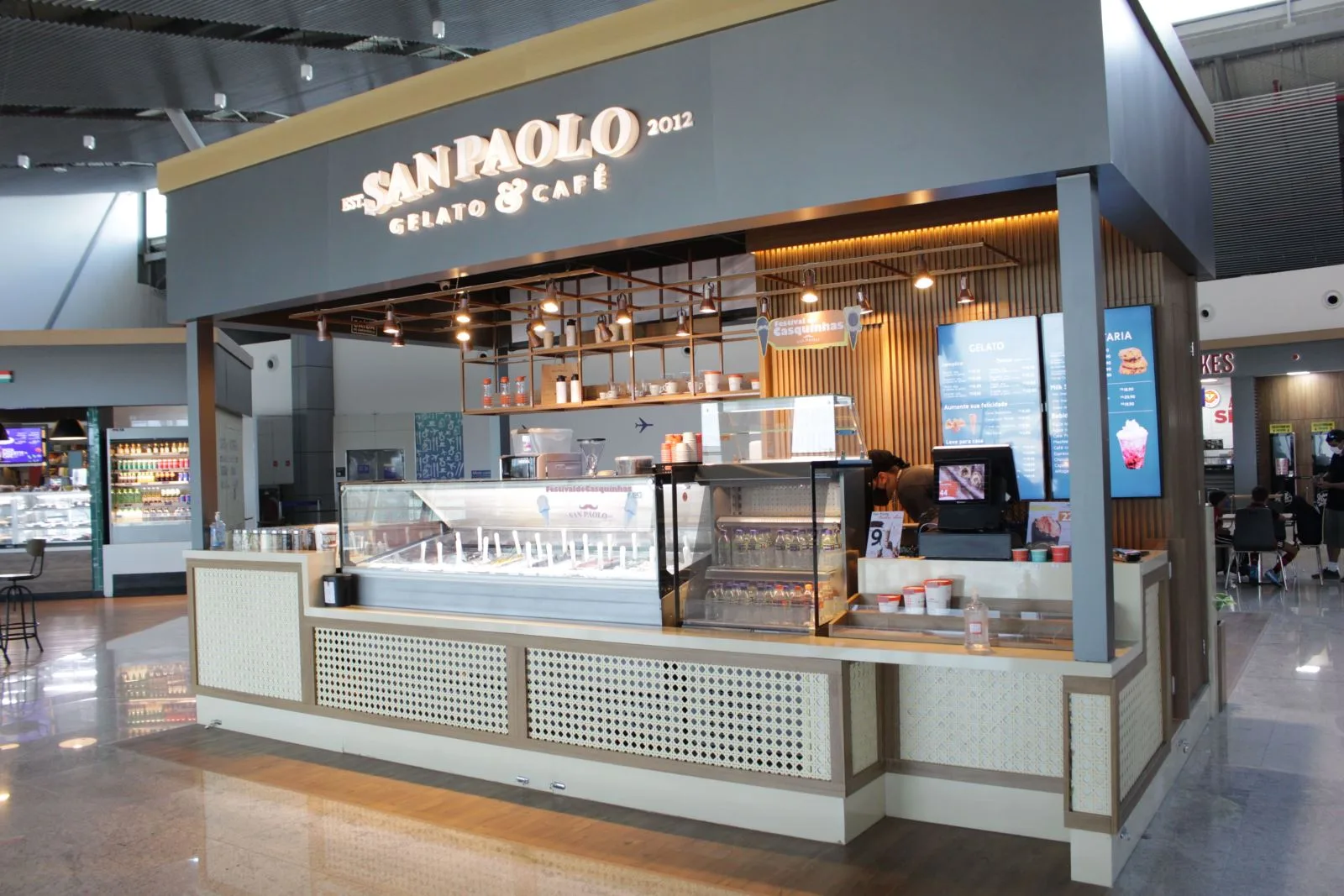 Aeroporto de Fortaleza inaugura San Paolo Gelato & Café na sala de embarque