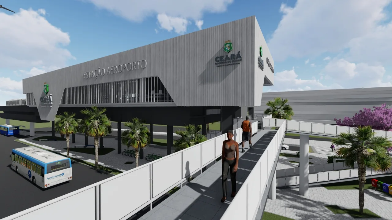 Governo do Ceará divulga previsão de VLT no Aeroporto de Fortaleza; veja detalhes