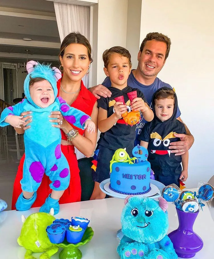 Tayra Romcy e Léo Aguiar festejam os nove meses do filho Heitor