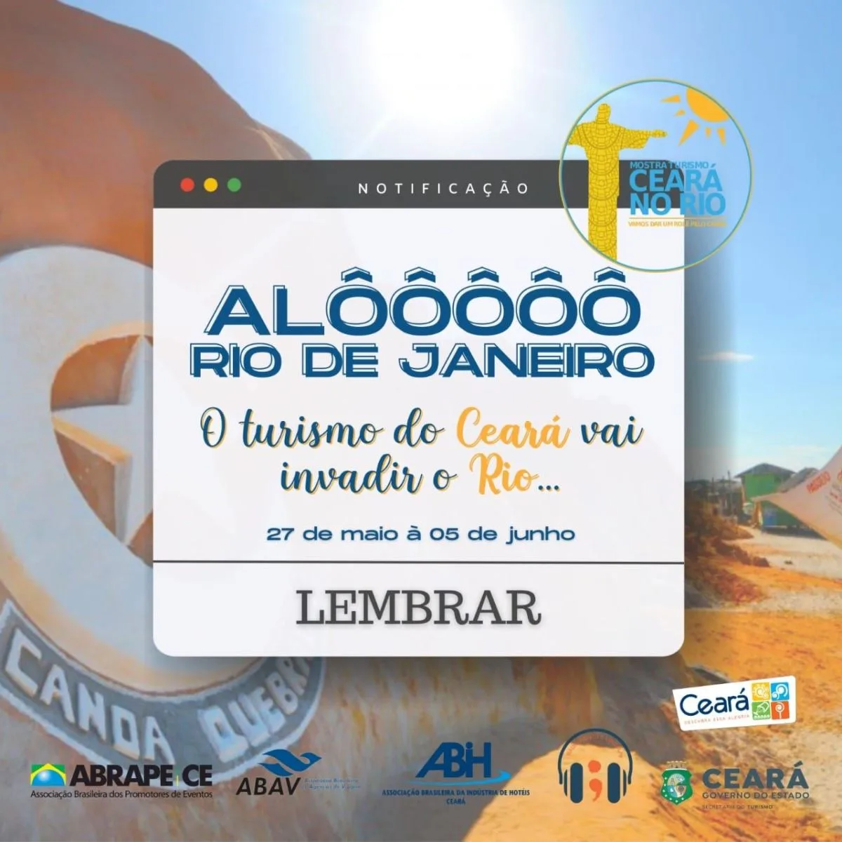 Mostra de Turismo Ceará no Rio acontece a partir de 27 de maio no BarraShopping, no Rio de Janeiro