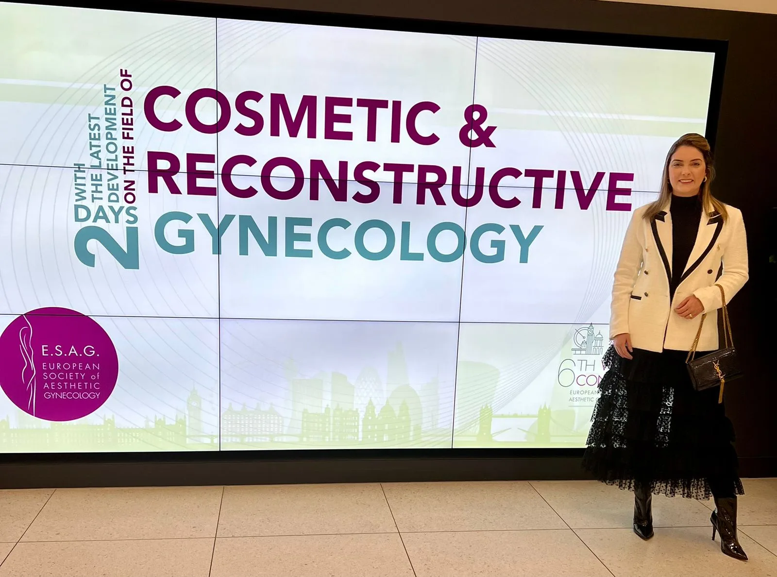 Ginecologista Fernanda Rios participa do European Society of Aesthetic Gynecology em Londres
