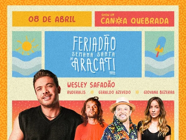 Feriadão da Semana Santa terá grandes shows em Canoa Quebrada