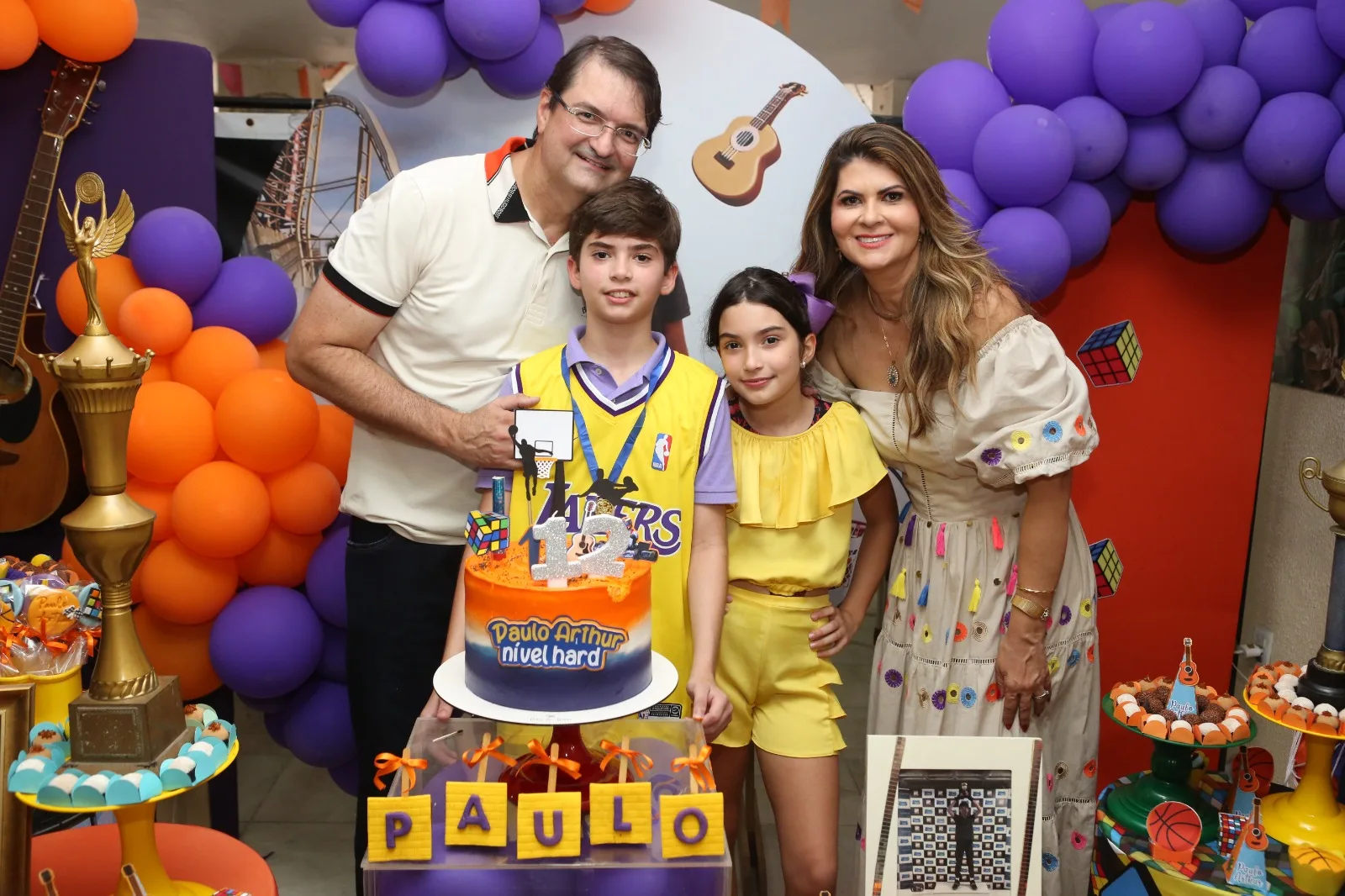 Michelinne e Edilson Pinheiro festejam os 12 anos do filho Paulo Arthur