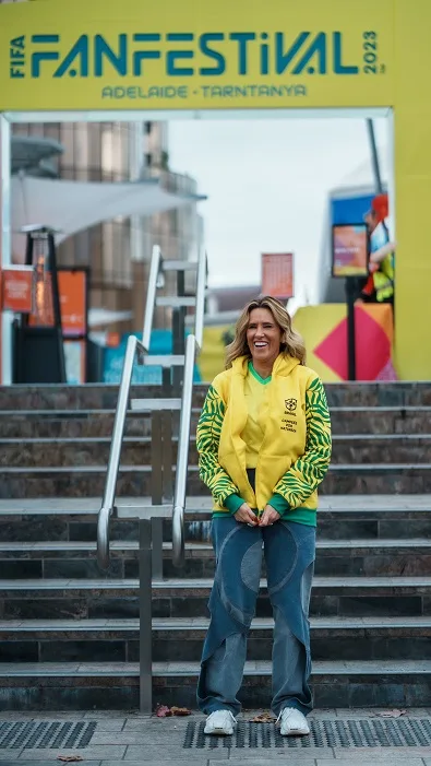 Karla Marques Felmanas, VP da Cimed, que acompanha a Seleção Brasileira na Copa do Mundo Feminina