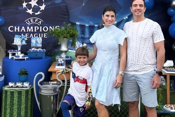 Themis e Roberto Briand festejam os seis anos do filho Theo