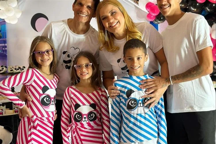 Natália Varela e Magno Alves festejam os sete anos da filha Loren