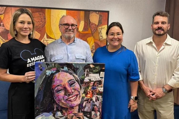 Vando Figueiredo homenageia Sofia Valim em quadro feito com colagens