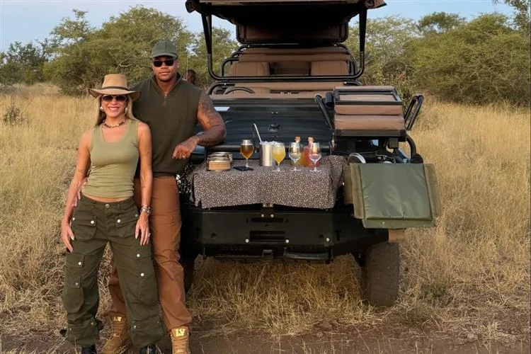 Lore Improta e Léo Santana curtem dias de aventura em Singita Kruger National Park