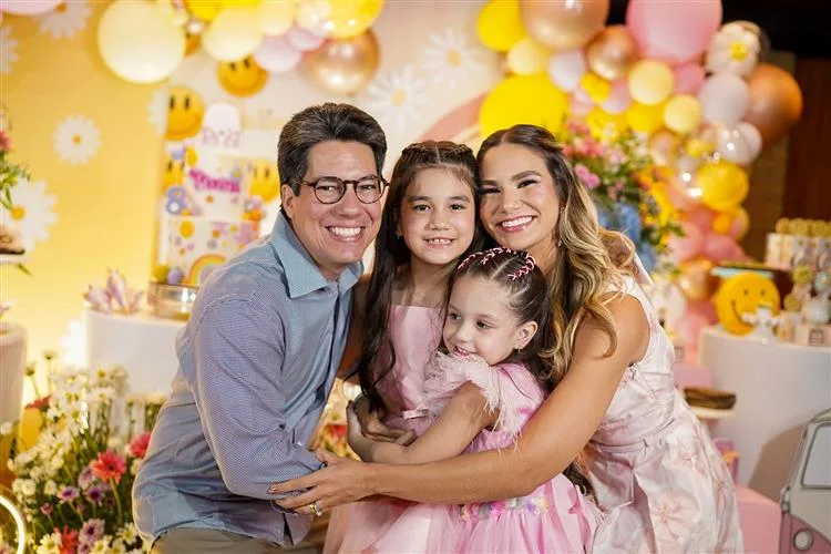 Aline e Andrei Aguiar celebram os oito anos da filha Marina