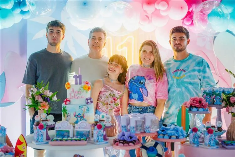 Liliane Meira e Alexandre Pereira festejam os 11 anos da filha Ana Letícia