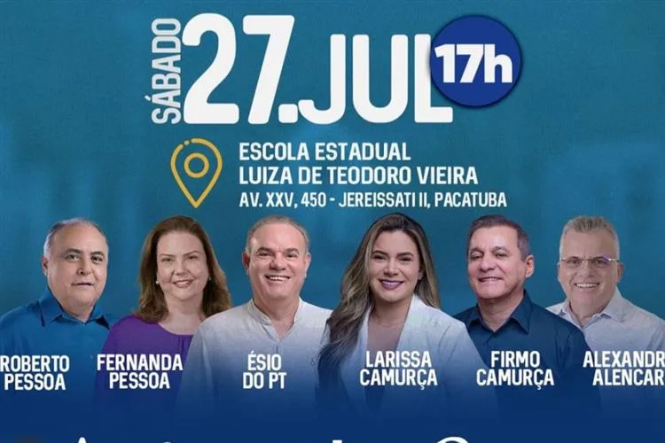 Convenção Partidária do União Brasil reúne líderes políticos em Pacatuba