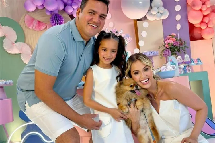 Wládia Cacau e Tony Martins celebram os seis anos da filha Duda