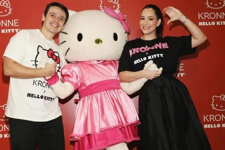 Leydiane Cavalcante promove lançamento da campanha da Kronne com Hello Kitty em São Paulo