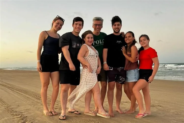 Ana Paula Aguiar em momento relax com a família