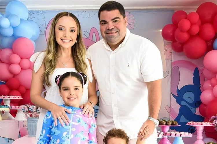 Olga e Eugênio Vasques festejam os sete anos da filha Maria Flor