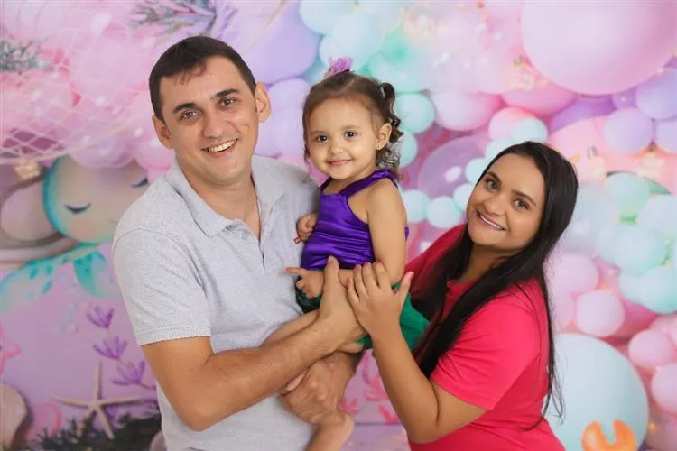 Dayane e Alef Cross festejam os dois anos da filha Melissa