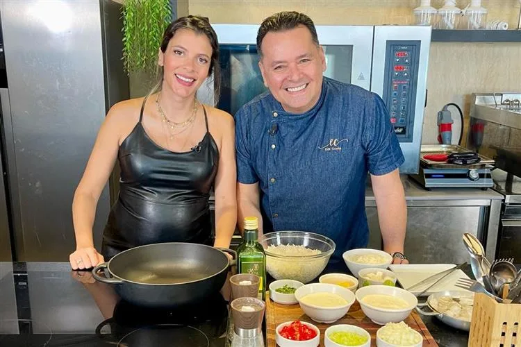 Mila Costa prepara um delicioso arroz de camarão cremoso no "Entre Papos e Sabores"