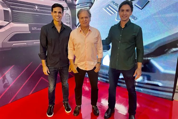 Victor, Ricardo e Lucas Rolim prestigiam lançamento da nova Mitsubishi Outlander 2026