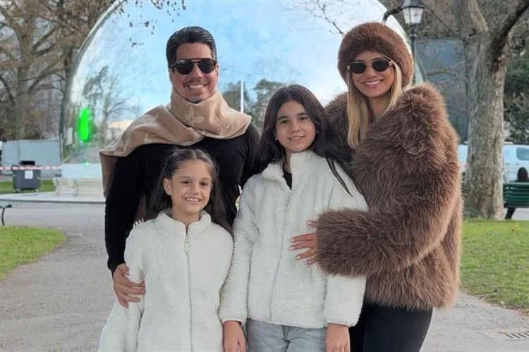 Aline e Andrei Aguiar vivem temporada inesquecível em família pela Europa