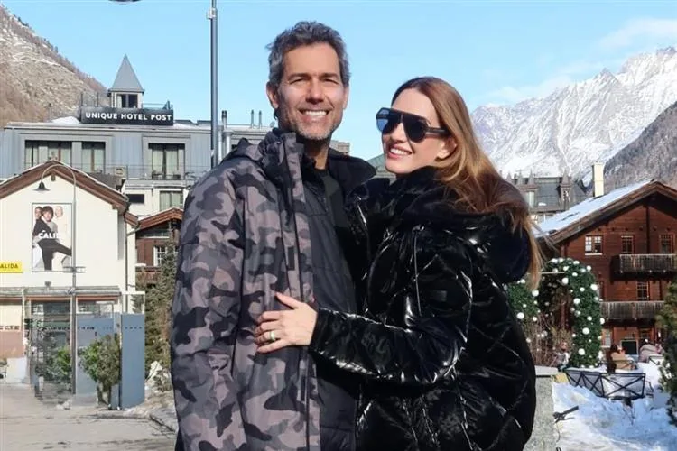 Germana e Victor Melo embarcam para a Suíça com a família