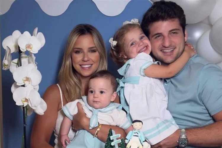 Com temática de ski, Fernanda Levy e Omar Macedo celebram a vida do filho, Omar