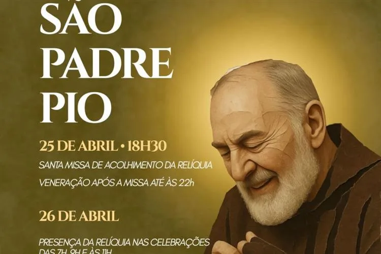 Paróquia Nossa Senhora da Glória promove visita da relíquia de 1º grau de São Padre Pio