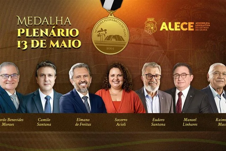 Alece entrega Medalha 13 de Maio a personalidades que contribuem para o desenvolvimento do Ceará