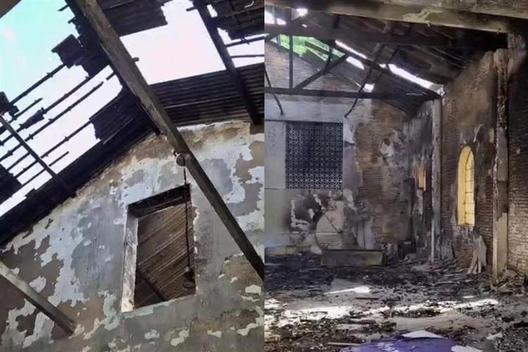 Incêndio atinge salão da Paróquia Bom Jesus dos Aflitos